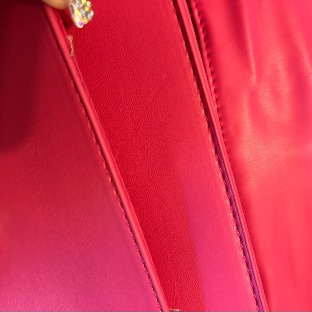 Hot Pink Badgley Mischka Quilted Crossbody Bag - Picture 12 of 14